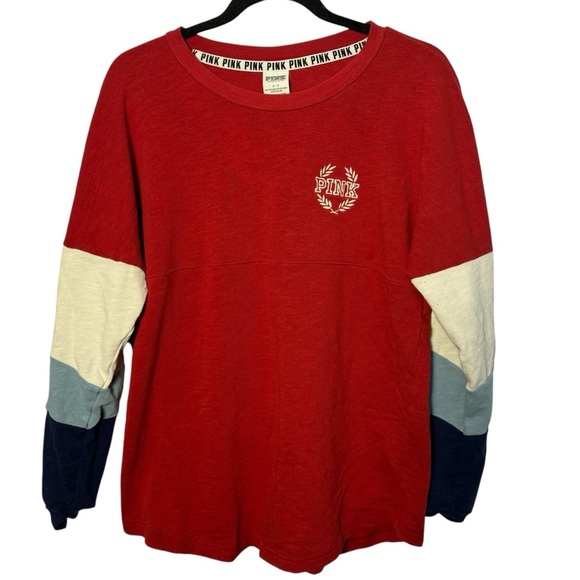 Victoria’s Secret Love Pink oversized academia pullover shirt size small - Picture 1 of 4